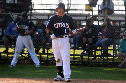 Freshman Jayson De La Pena went 3 for 5 with a pair of runs and 4 RBI's in Citrus' big win at West LA.