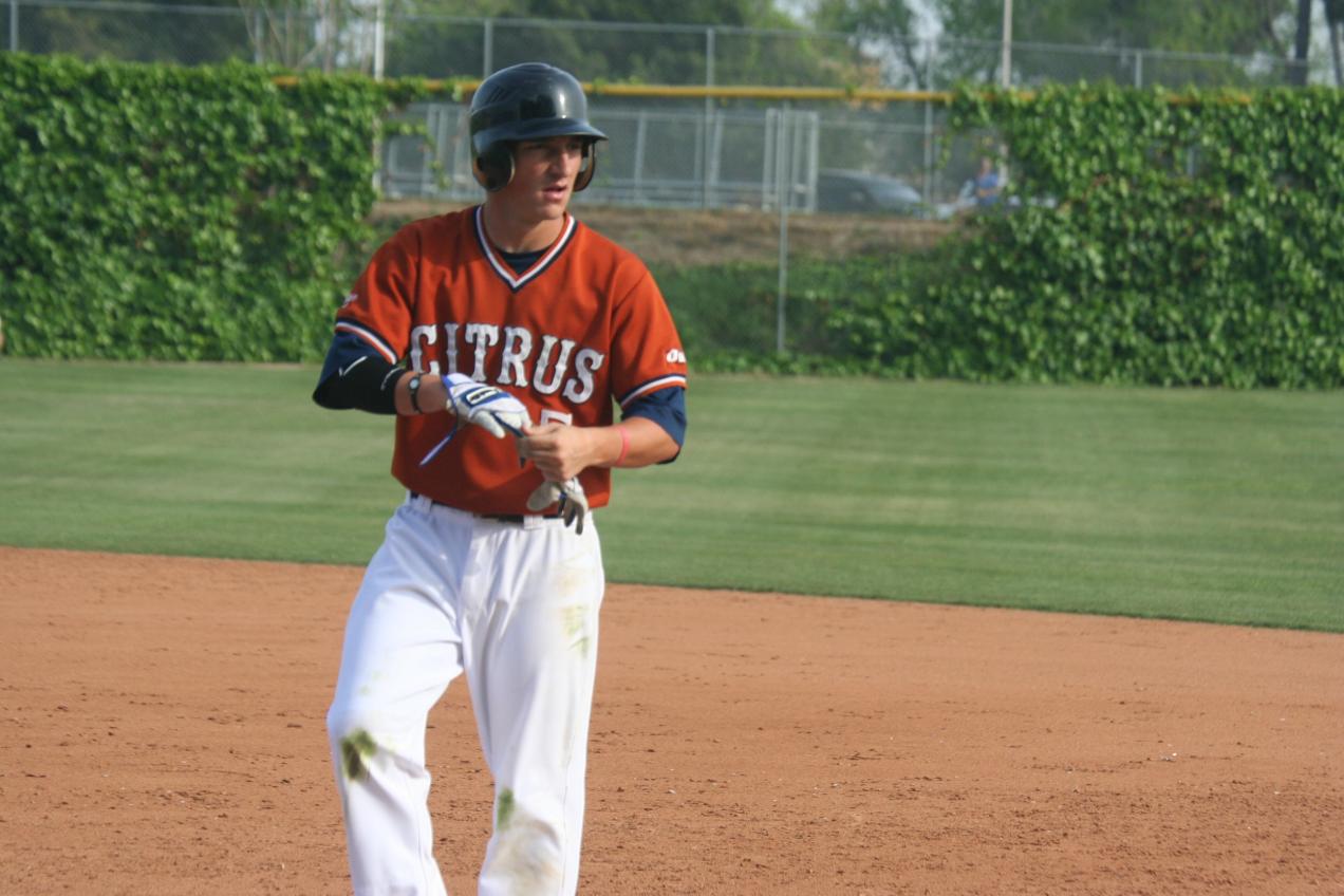 Freshman Jonathon Reynoso hit a pair of doubles, scored twice, and drove in a run, in Citrus' loss to Bakersfield on Saturday. Photo By: Jerrika Ramirez
