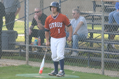 Freshman Mark Segat was 2 for 2 with a run and a pair of RBI's in Citrus' loss at Mt. SAC.