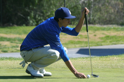 Sophomore Daniel Olivas posted the third best individual round of the day with a two over par 75.