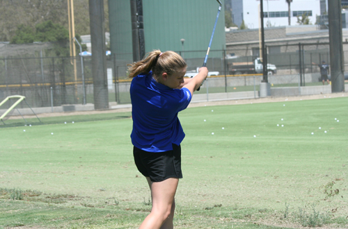 Sophomore Kristen Masters had the third lowest round for the Owls at the WSC Event hosted by Bakersfield College on Monday.