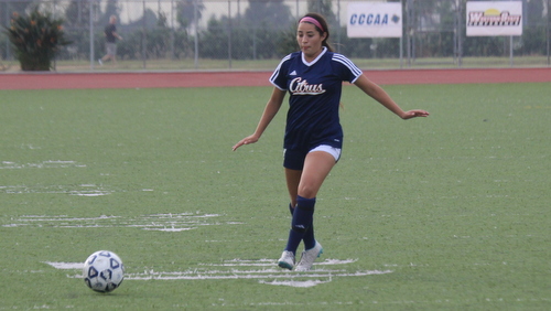 Sophomore Ivana Lizama netted one of Citrus' two late goals in a tie with LA Valley College.