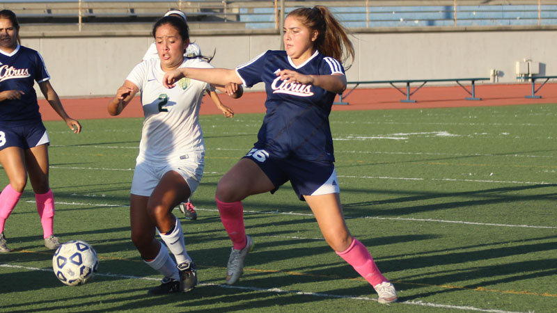 Freshman Sydney Lujan scored her first goal of the season and the only of the game in Citrus' win at Antelope Valley.