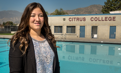Citrus College freshman swimmer Natasha Martinez has accepted a internship with United States Congresswoman Grace F. Napolitano. Photo By; Ricky Lin