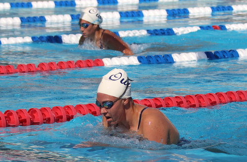 The Citrus Women's Swim team finished 3-1 at their home hosted double-dual meet on Friday afternoon. Photo By: Halayna De Avila