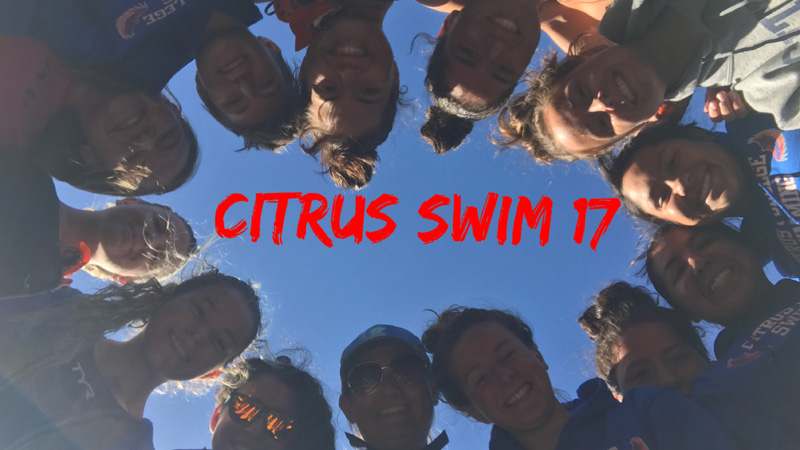 The Citrus College Women's Swim team matched the program's best effort since 2007 by taking 5th at the 2017 WSC Championships. Photo By: Jennifer Spalding