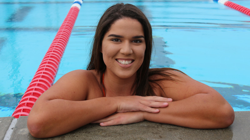 Freshman Clarissa Romero continued to shed time in the backstroke and helped the Owls take the top two spots in the 100 Back at WSC #2. 