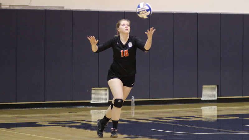 Sophomore setter Jackie Hall had a match high 12 assists to go along with two kills, an ace, and four digs in Citrus' sweep of West LA. Photo By: Halayna De Avila