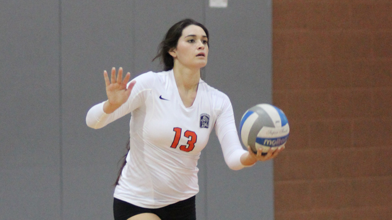 Sophomore Samantha Jape had a team high seven kills to go along with, three digs, two solo blocks, and an ace.