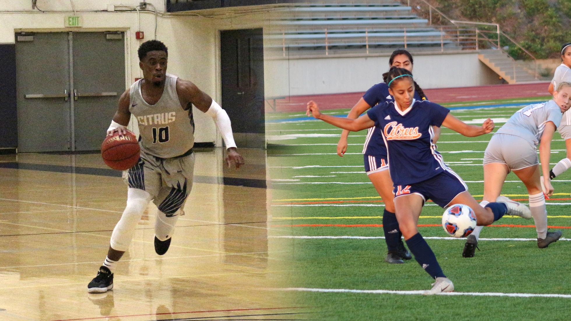 Toby Okwuokei and Zeanna Silva were named the Citrus College Athletes of the Year.
