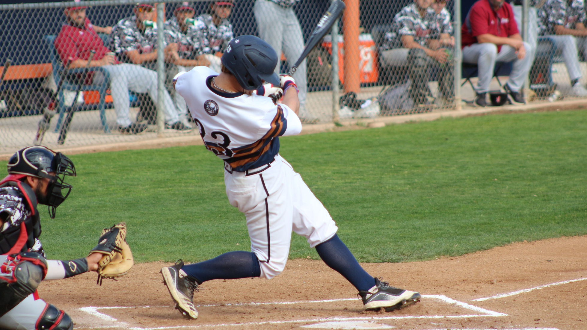 Brett Bowers went 2-for-3 at the plate against San Diego City. Photo by: Brianna Jara