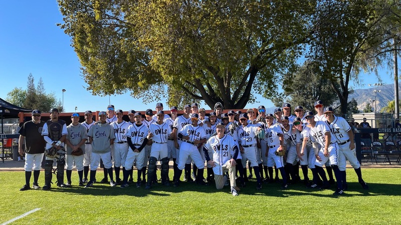 Citrus Baseball with President Dr. Schulz on Opening Day.