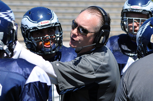 Citrus College Offensive Coordinator Ben Noonan has accepted the Head Coaching position at Sierra College. Photo By: Cliff Wurst.