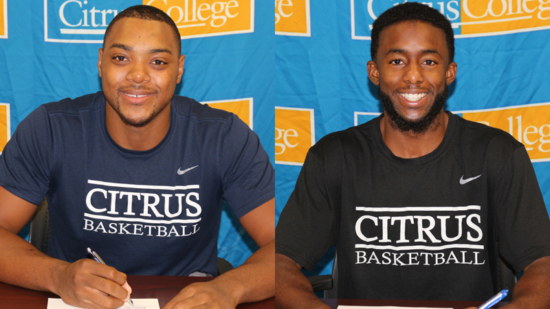 Sophomore Oliver Amajoyi (left), and sophomore Latrelle Franklin (right), have accepted  scholarship offers from NAIA members William Jessup and Rocky Mountain respectively, becoming the fifth and sixth Owls from the 2016-2017 squad to accept a scholarship offer. 