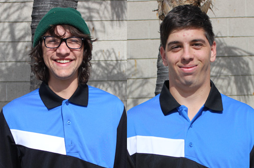 Sophomore John Gaynor (left) and freshman James Bragger (right) combined to shoot a 65 at the Pnoomonia Open.