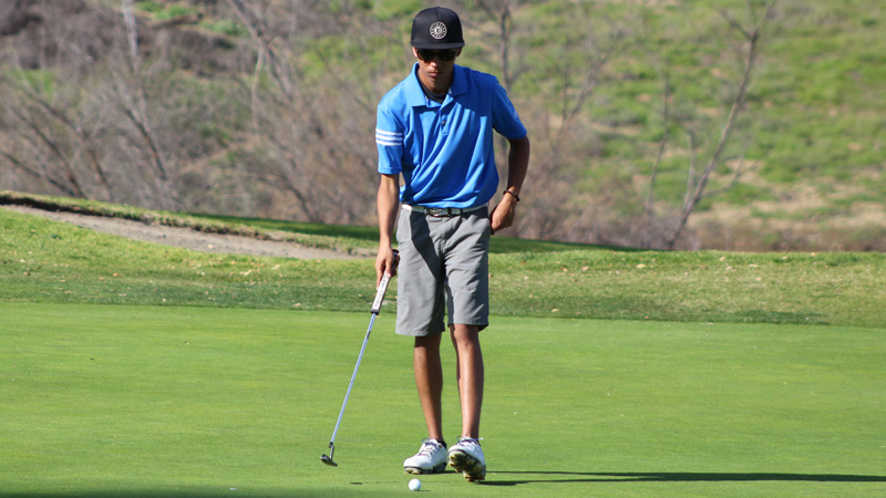 Freshman Gabriel Sosa fired an 80 at the WSC Event hosted by College of the Canyons. 