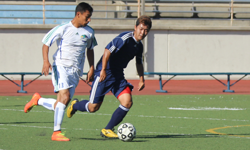 Sophomore Takuro Kawashima scored his first goal of the year on Friday at Canyons.