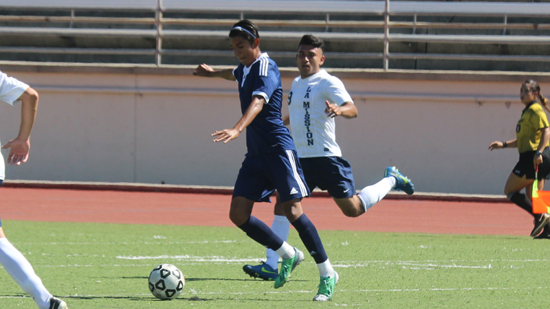 Freshman Emilio Del Villar scored a goal and had an assist in Citrus' first win of the season.