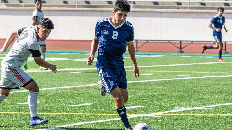 David Orozco had one of Citrus' two shots on goals against Santa Barbara City College. Photo by Jacob Bramley