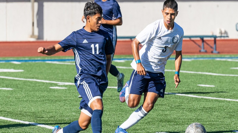Javier Torres had a goal and an assist against Bakersfield College. Photo by Jacob Bramley