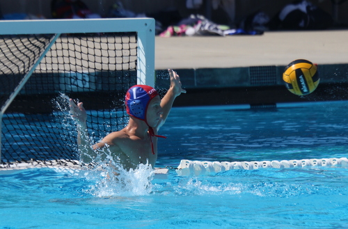 Freshman goalie Drake Santos had a total of 25 saves between two games, as Citrus won the 2014 Citrus College Men's Water Polo Tournament.