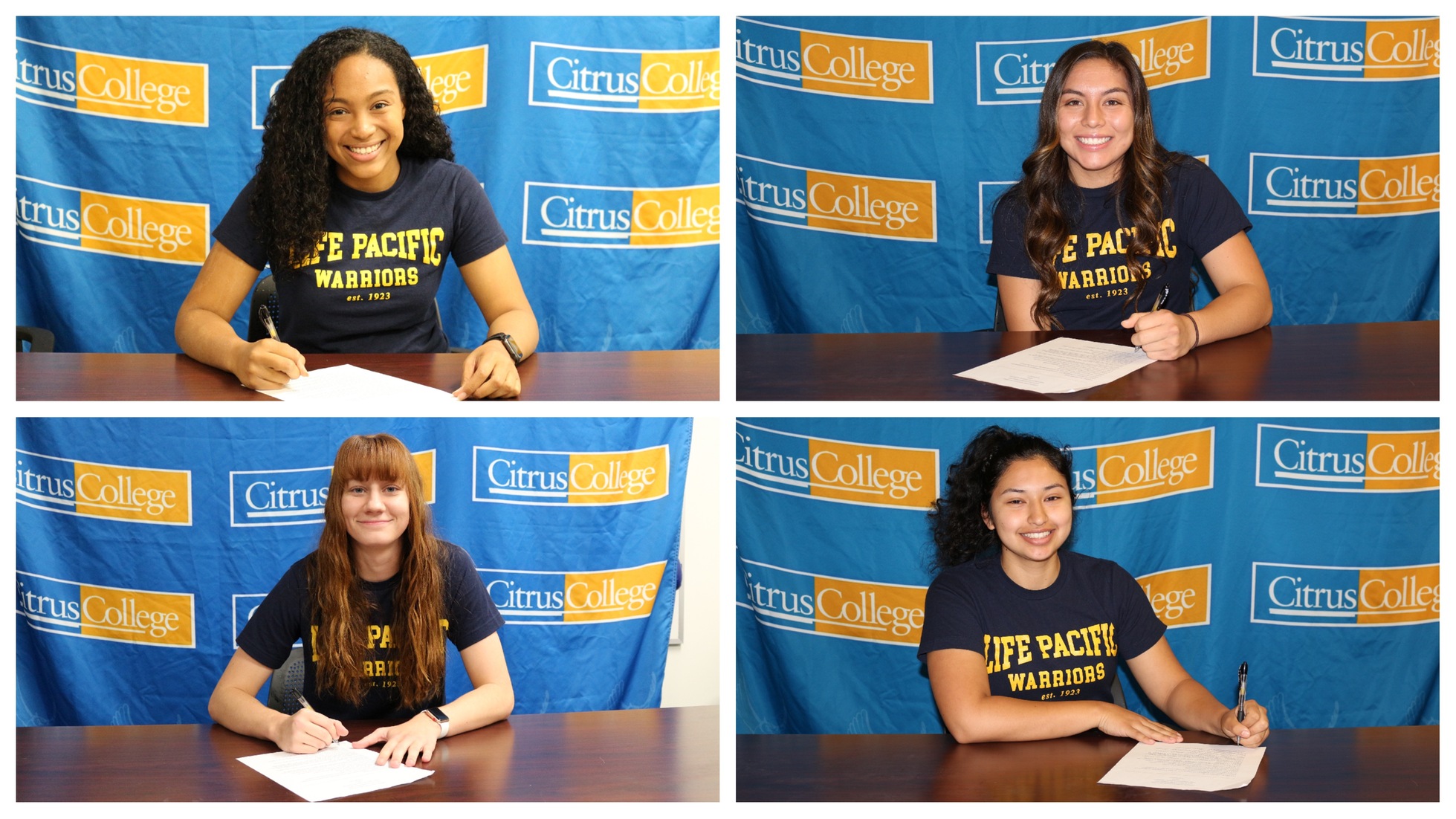 Clockwise from upper left: Kyannie Brown, Kameron Seto, Diana Navarro and Keely Wall