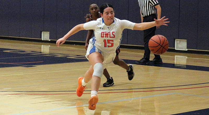 Freshman Julie Garcia Man had 10 points and 9 rebounds in Citrus? loss to LA Valley College. Photo By: Briana Jara