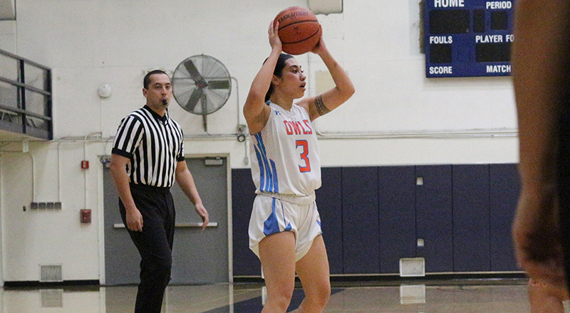 Sophomore Malia Rocha had a game high 21 points, adding 11 rebounds, in Citrus? victory over Compton College on Friday night. Photo By: Brianna Jara
