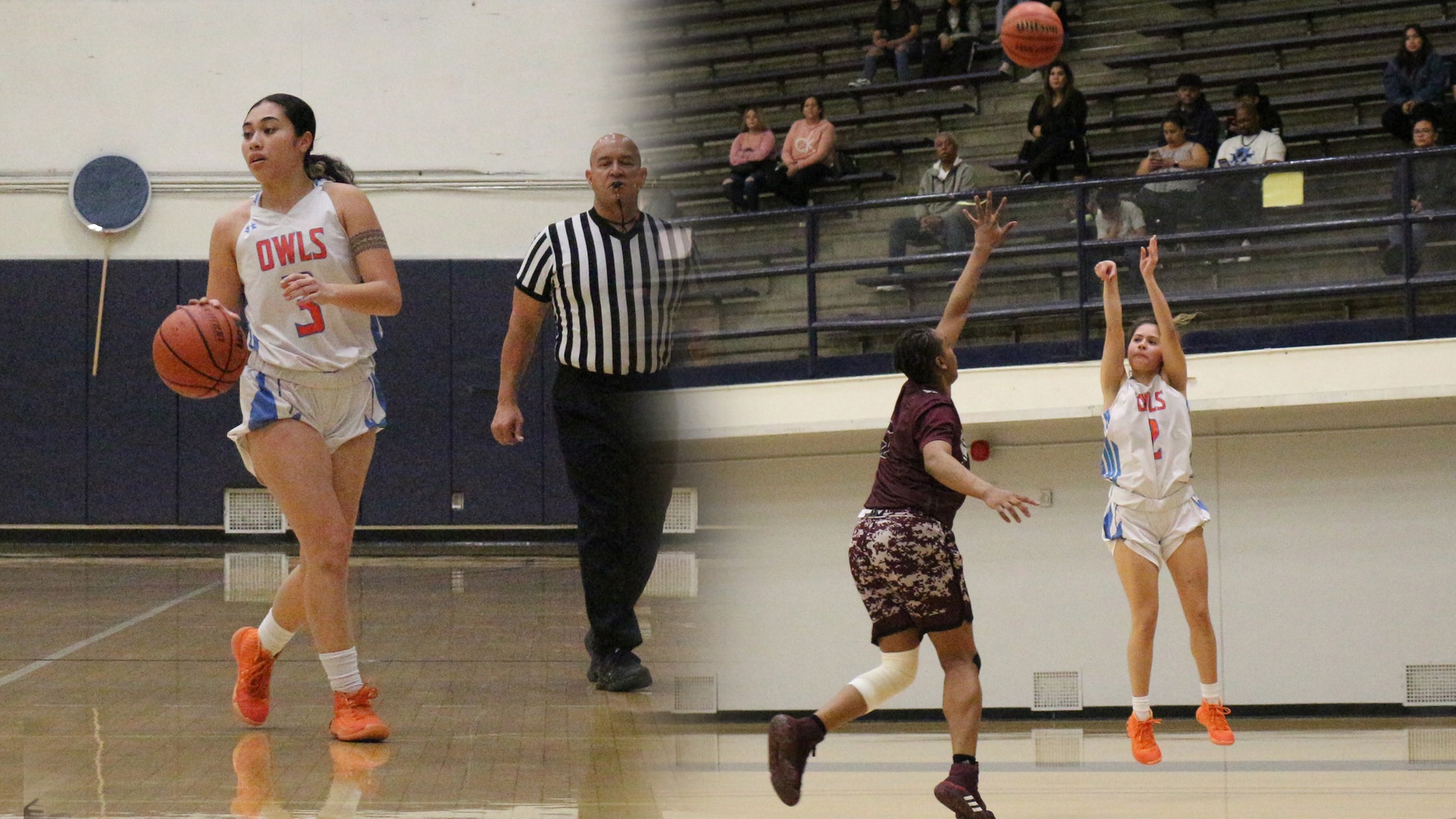 Malia (Rocha) Ili and Jailene Rosas were both named to the 2019-20 All-Western State Conference South Division team. Photos by: Brianna Jara