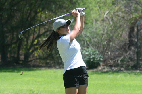 Sophomore Melissa Salas came into the clubhouse with the Owls' second lowest score of the day.