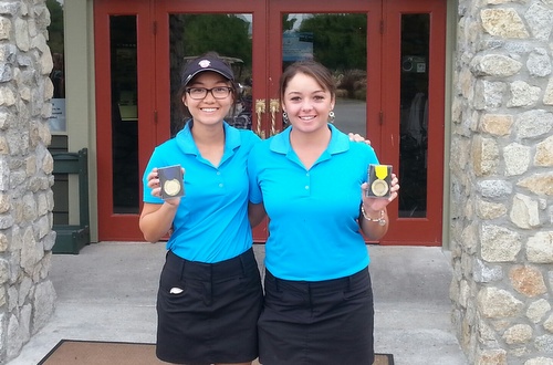 Freshmen Lexandra So (left) and Jamie Lopez (right) finished in 1st and 4th place respectively at the 2014 Southern California Championships.