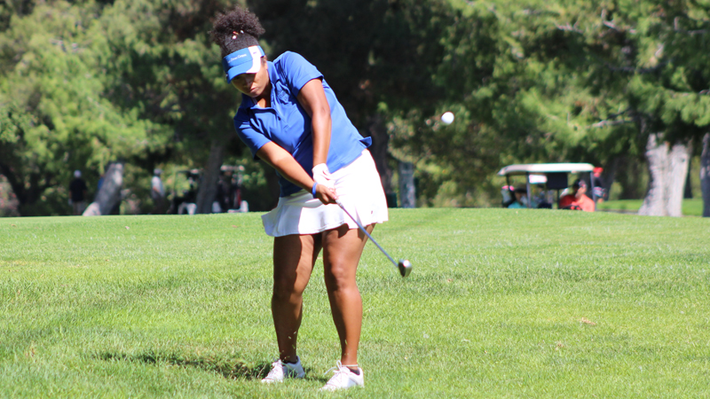 Freshman Angela Adams posted her second lowest round of 2016 during Wednesday's WSC Match hosted by Glendale College.