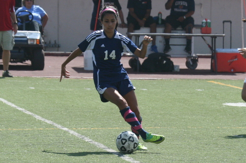 Freshman Leandra Escobar scored twice in Citrus' 7-0 win against LA Valley.