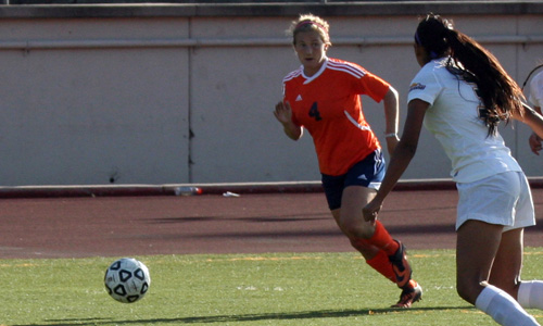 Freshman Rebekah Evans scored twice against LA Valley on Friday afternoon.