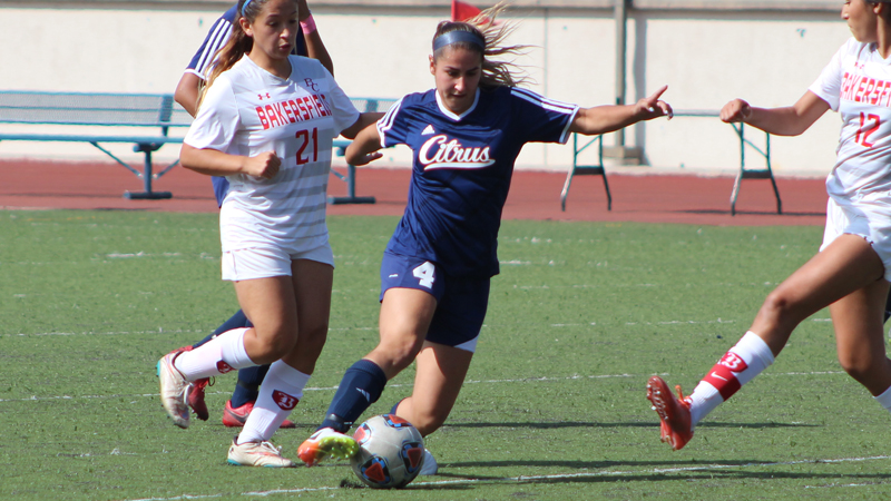 Freshman Devyn Bagwell's fourth goal of the year was also the game winner in Citrus' 1-0 victory at Antelope Valley College.