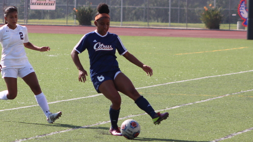 Freshman Jasmine Collier scored Citrus' only goal in their loss at Bakersfield.