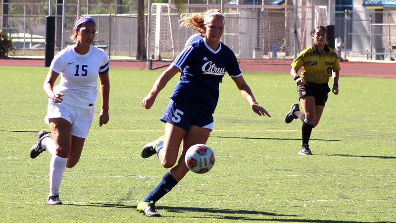 Sophomore Emily Fadem scored the game winner in the 72nd minute at LA Valley College.