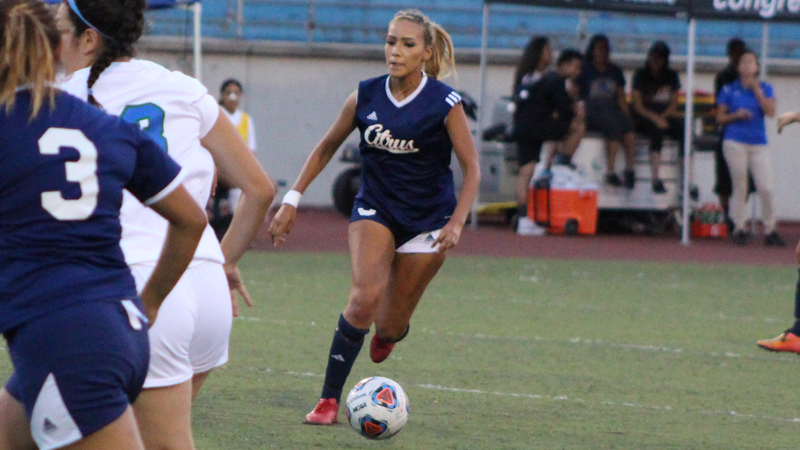 Freshman Jacqueline Mejia scored two more goals in Tuesday's win over Oxnard.