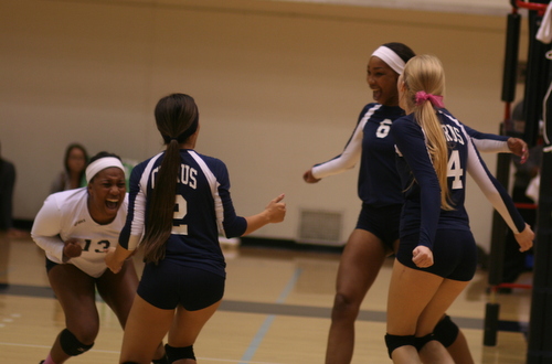 The Citrus College Volleyball team has qualified for the CCCAA Playoffs for the second year running. Photo By: Robert Lopez.
