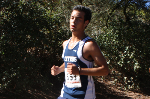 Freshman Gregory Castro was the top male runner for the Owls at the Golden West Invite on Friday. Photo By: Sam Ungeheier