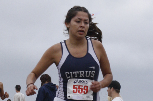Sophomore Lovella Perea is the Owls' top returner in 2012, male or female: Photo By: Sam Ungeheier