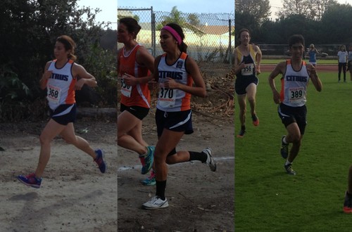 Freshman Alexandra Contreras, sophomore Julia Galvez, and freshman Diego Lopez all advanced to the SoCal Championships. Photos By: Citrus College Cross Country