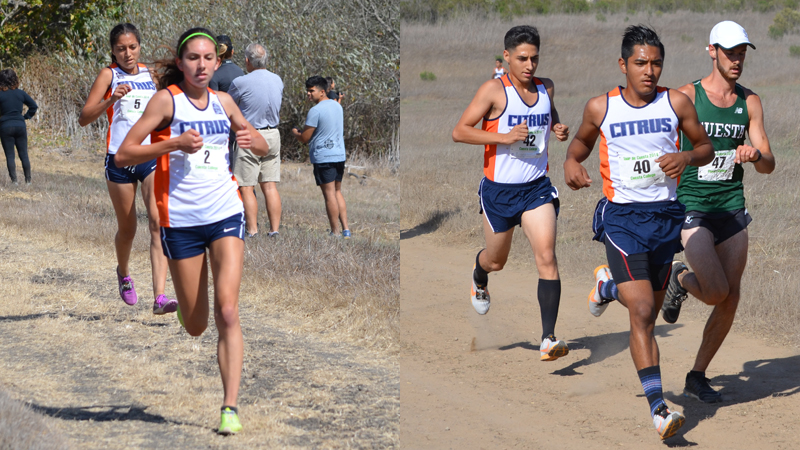 From left to right: Sophomores Janet Meza-Avila, Antonella Curinga, Emmanuel Mercado, and Daniel Hernandez-Cabrera were the top two finishers for the Owls at the 2015 Tour de Cuesta. Photos By: Alicia Longyear