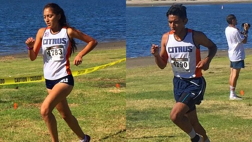 Sophomores Nataly Meza-Avila and Daniel Hernandez-Cabrera led their respective squads at the 2015 SoCal Championships. Photos By: Alicia Longyear