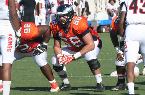 Leading up to Citrus' clash with Saddleback College in the Beach Bowl, sophomore offensive lineman Blake Luevano will be blogging for citrusowls.com. Photo By: Natalia Ponce.