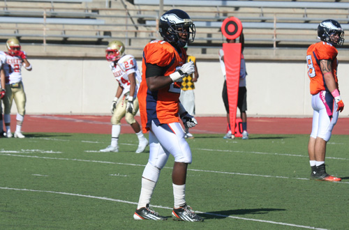 The Citrus College Football team moved up to #6 in this week's Coaches Poll, and freshman running back Emmanuel Pooler was named the Central Conference Offensive Player of the Week. Photo By: Natalia Ponce