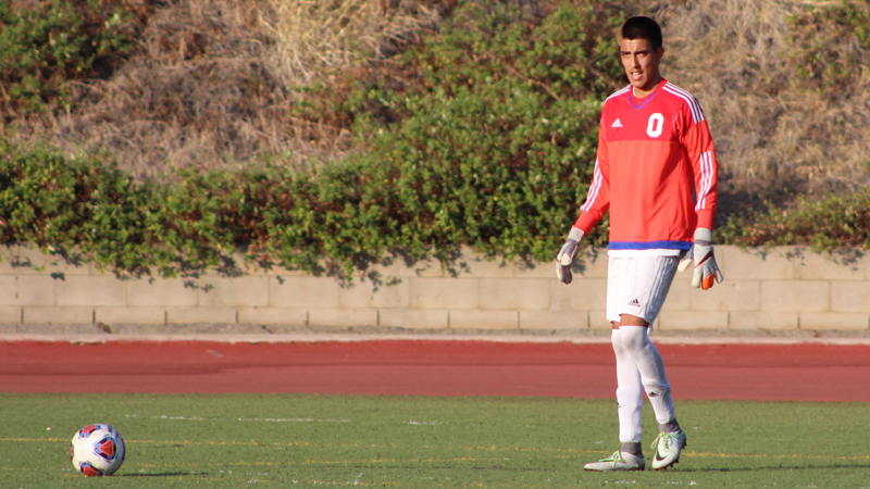 Freshman keeper Jorge Quinones Guerrero had nine saves, including stopping a penalty kick in the first half, in Citrus' 1-0 loss to Norco College.