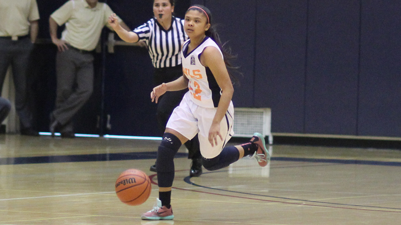 Sophomore Tiffany Villaruz scored 13 points, handed out nine assists, and grabbed six boards in Citrus' runaway win over Glendale. Photo By: Halayna De Avila