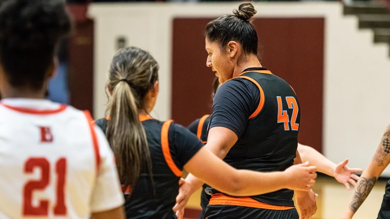 Giselle Garcia-Nunez grabbed her 13th double-double of the year against LA Valley. Photo by Jacob Bramley
