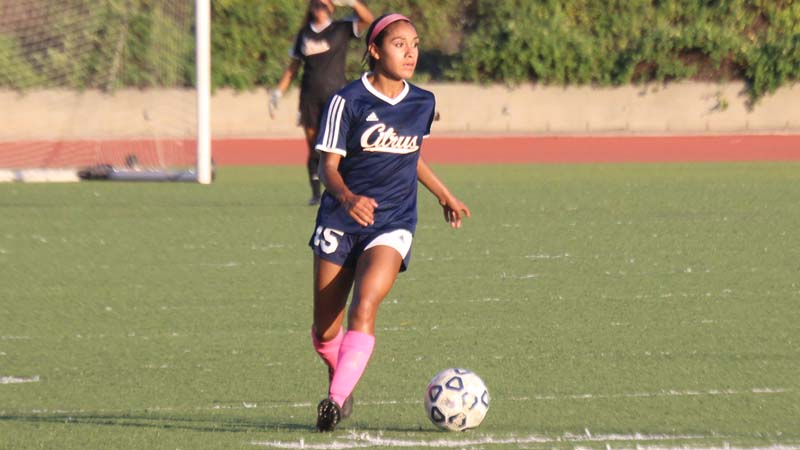 Citrus sophomore defender Brittney Frias helped anchor a defense that recorded it's fourth shutout this season in Tuesday's 0-0 tie with LA Valley.